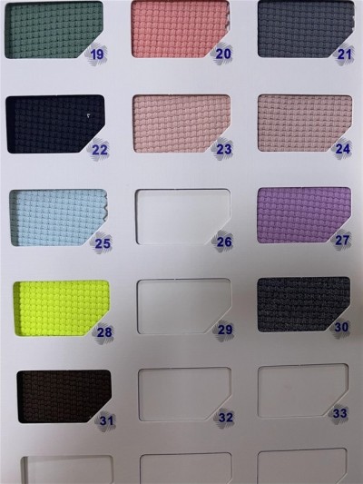 GZ-YXYF 3416# Imitation Cotton Waffle Width: 170CM Weight: 300GSM Composition: 100% polyester Moisture wicking front view